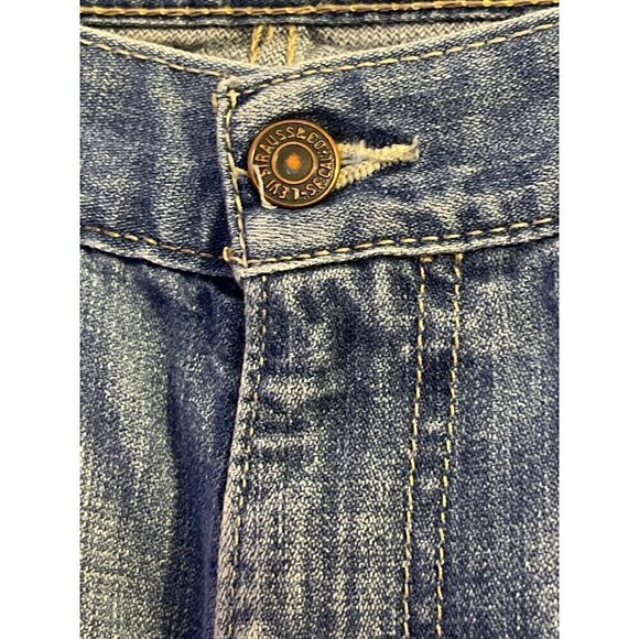 Levis 505 Jeans Men's  Straight leg Zip Fly Blue Denim 36X32 TINY FLAWS - Picture 3 of 16